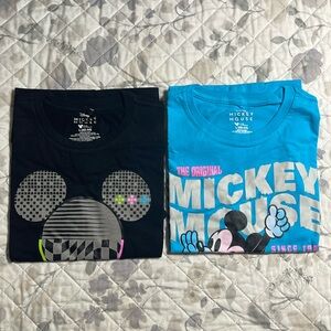 Nwot set/2 Mickey Mouse tshirts L